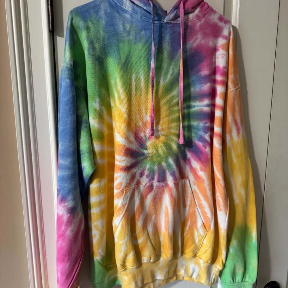 Pastel Rainbow Tie Dye Hoodie